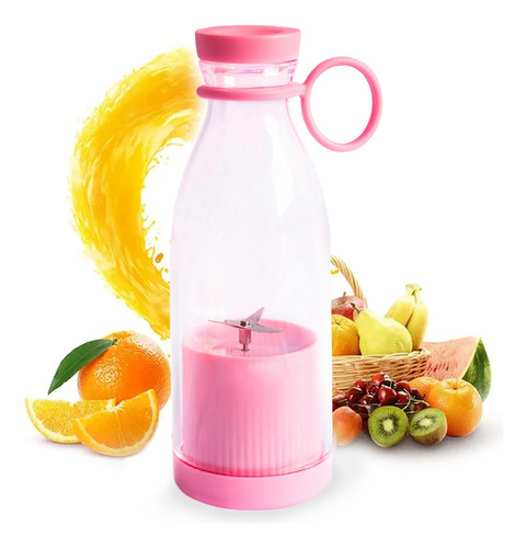 Licuadora Portatil Recargable Botella Con Agarre Usb Jugo Ax
