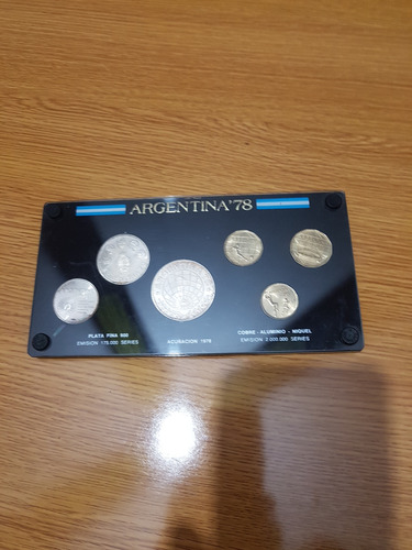 Set De 6 Monedas Mundial 78 Ed.limitada En Acrilico (Usado)