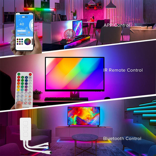 Controlador De Tira Led Musical Sp611e Ws2812b Ws2811 Ir3