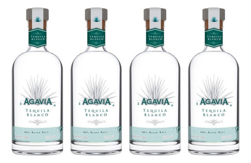 Pack De 4 Tequila Agavia Blanco 100% 750 Ml