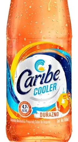 Pack De 12 Licor Caribe Cooler Durazno 750 Ml