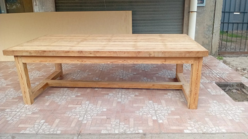 Mesa Rustica En Pinotea 122x253cm Natural Natural (Usado)