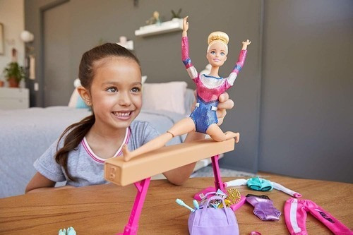 Boneca Barbie Conjunto De Ginástica Giratória Com Trave 2020