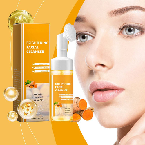 Limpiador Facial Con Cúrcuma, Limpieza Profunda, Crema Facia