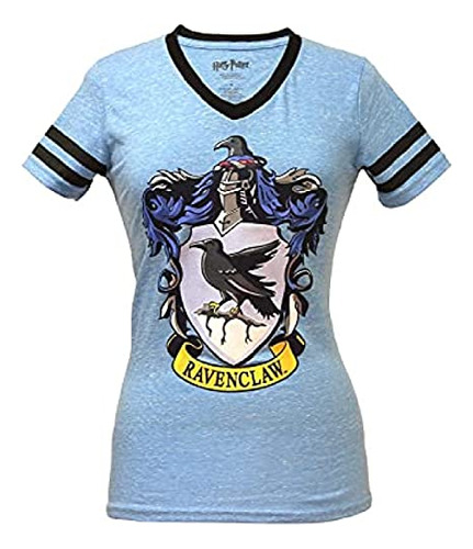 Harry Potter Ravenclaw Jrs V-cuello De La Camiseta L, Azul.