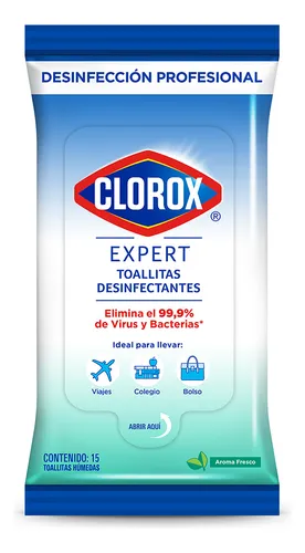 comprar Clorox Expert 15 unidades de toallitas desinfectantes