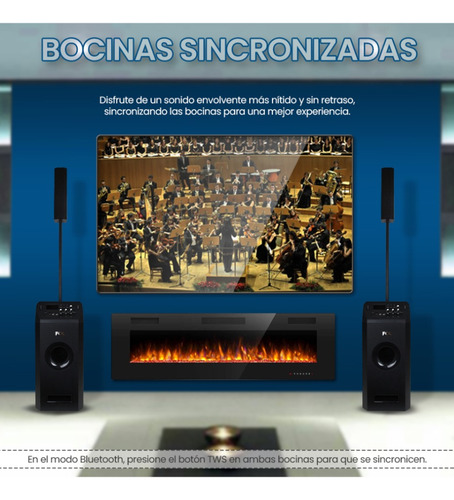 Bocina Portatil Fol Con Tecnología Tws Negro Fs-t109