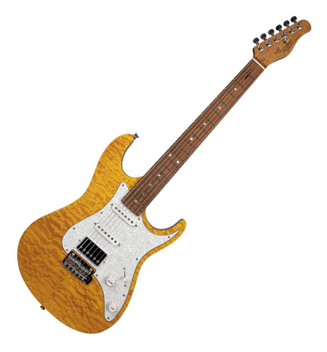 Guitarra Tagima Strat Transparent Ambar Com Escudo