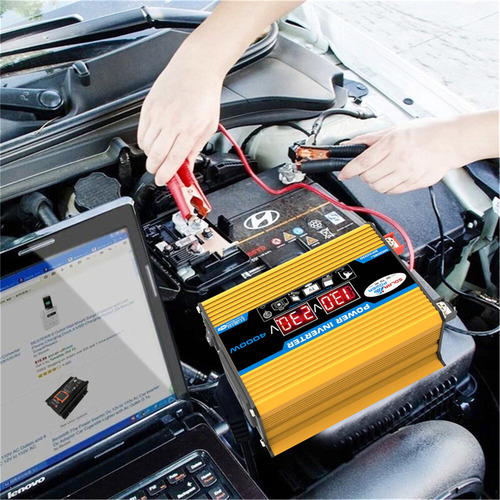 Inversor Digital Para Coche Nt De 4000 W, 2 Puertos De Salid