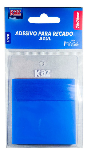 Bloco Recado Autoadesivo Azul Transparente Tipo Post It