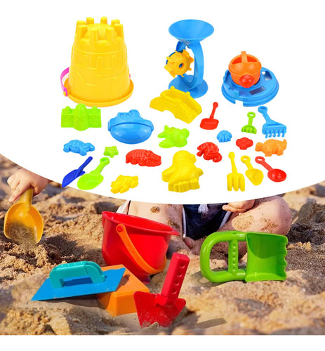 Juego De 25 Cubos Y Palas Para De Playa, Kit Educativo Para