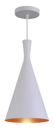 Luminária Pendente Tom Dixon Cone Preto Com Cobre Cor Branco X Cobre