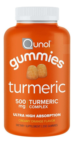 Gomitas De Cúrcuma, Gomitas Qunol Con Curcumina De Cúrcuma De 500 Mg, Suplemento De Apoyo Articular, Absorción Ultra Alta, Ayuda A Apoyar Un Estilo De Vida Activo, Vegano, Sin Gluten