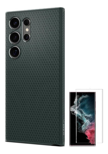 Para Samsung S24 Ultra - Case Spigen Liquid Air + Vidrio
