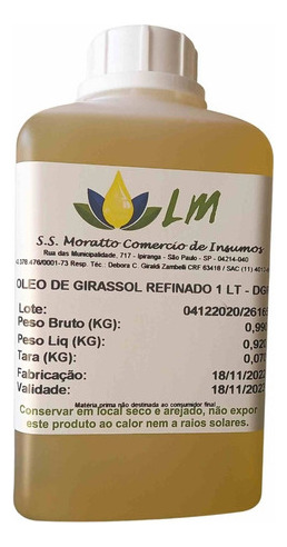  Distriol Oleo De Girassol Vegetal Refinado 1 Itro