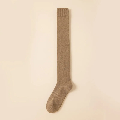 1 Par De Calcetines Largos De Terciopelo De Invierno Para Mu