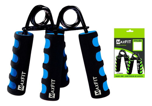 2 Mini Ejercitador De Manos Hand Grip Maxfit Em101 Color Azul