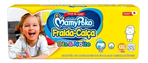 Fralda Calça Mamypoko Dia E Noite Amarelo 1 Pct Tamanho Xxg