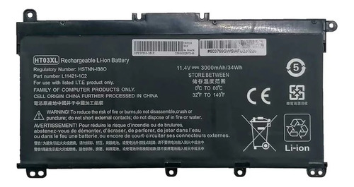Genérica Pila-bateria Para Hp X360 15-da0009la Db8r Ht03xl