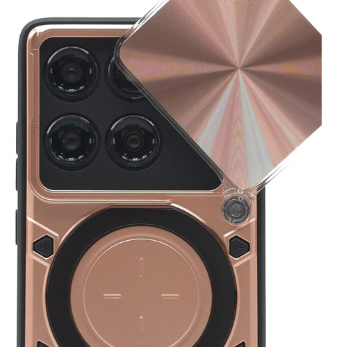 Funda Protector Case Moto Edge 60 Uso Rudo Carcasa Reforzado Rose Gold Moto Edge 60