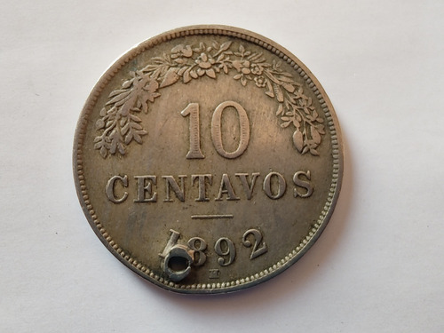 Moneda Bolivia 10 Centavos 1892 (x774