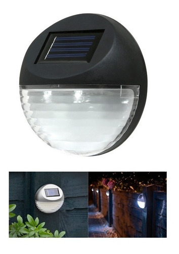 Lampara Solar Redondo Con  Sensor Celula Luz Farol 