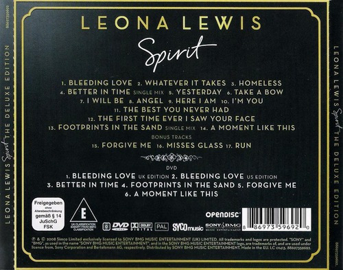 Cd+dvd  Leona Lewis Spirit The Deluxe En Stock Musicanoba