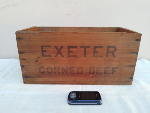 Antigua Caja Contenedora De Carne Corned Beef Exeter
