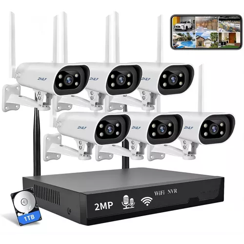 KIT 6 Cámaras de vigilancia, DVR 1TB - GM Shop