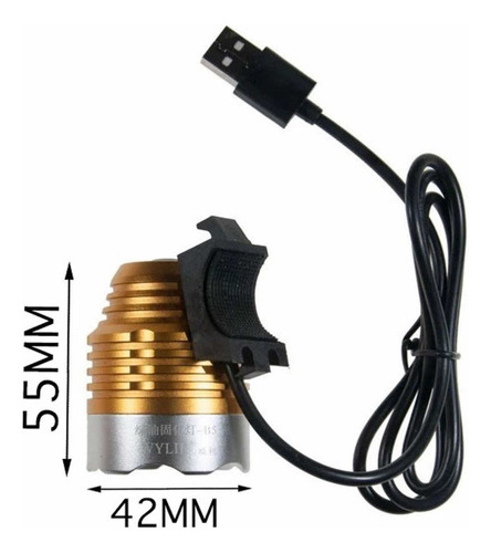 Lanterna Uv Ultra Violeta Usb 5v Wylie B5 Lampada Seca 8 Seg Cor da lanterna Dourado-escuro Cor da luz Violeta-escuro