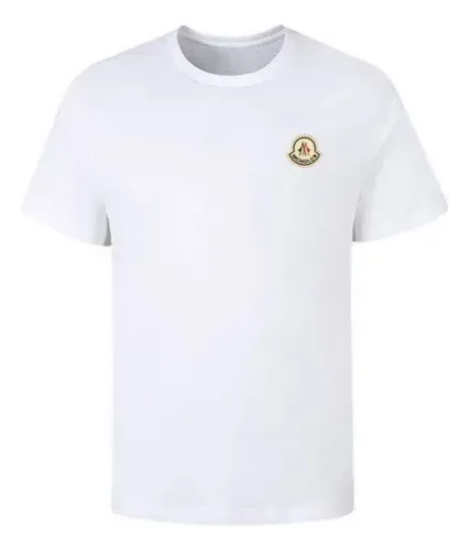 Camiseta Preta Masculina Moncler 2026 Com Bordado De Verão