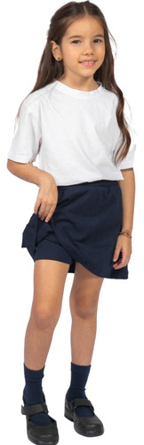 Pollera Pantalón Short Algodón Colegial Deportiva -presente!