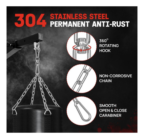 Cadena Gancho Giratorio Para Cargar Costal Box 150lbs Acero