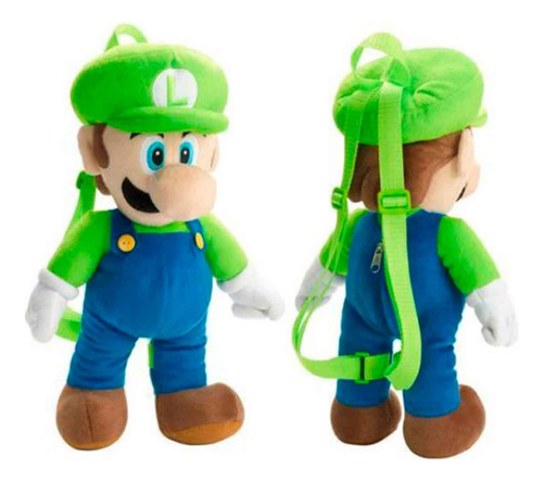 Mochila De Peluche Luigi De Super Mario Por Bioworld