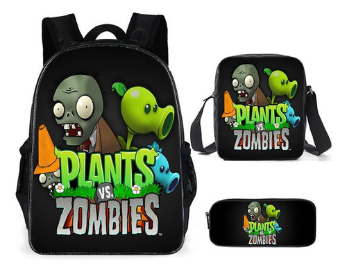 Conjunto De 3 Piezas De Mochila - Plants Vs. Zombies