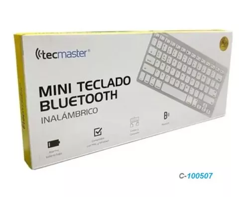 TECMASTER Teclado Inalámbrico Bluetooth Mac Android Tv Windows