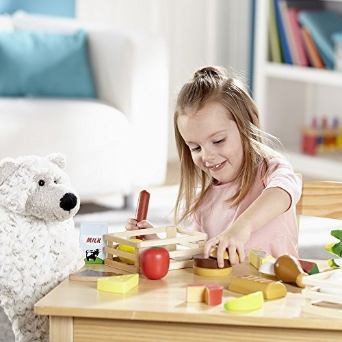Melissa & Doug Grupos De Alimentos De Juguete, Madera