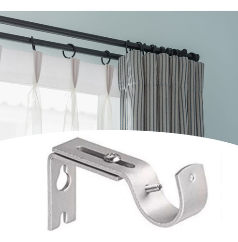 Soporte De Barra De Cortina Ajustable, Resistente, 3 Piezas