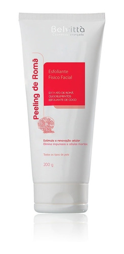 Peeling De Romã Esfoliante 200g Belvitta Pele Limpa E Fresca