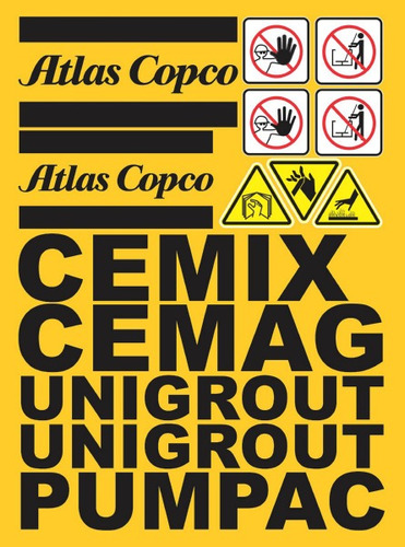 Calcomanías Para Atlas Copco Xa120