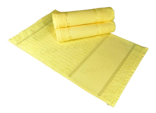 Toalha Lavabo Pintar/bordar - Kit Com 12 Cor Amarelo