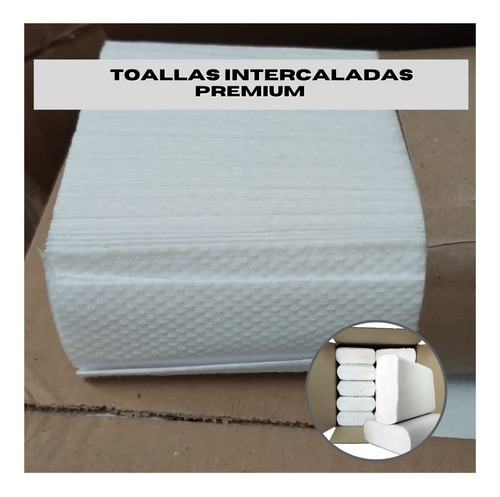 Imagen 2 de 4 de Toalla Intercalada Blanca Premium 20x24cm Excelente Calidad