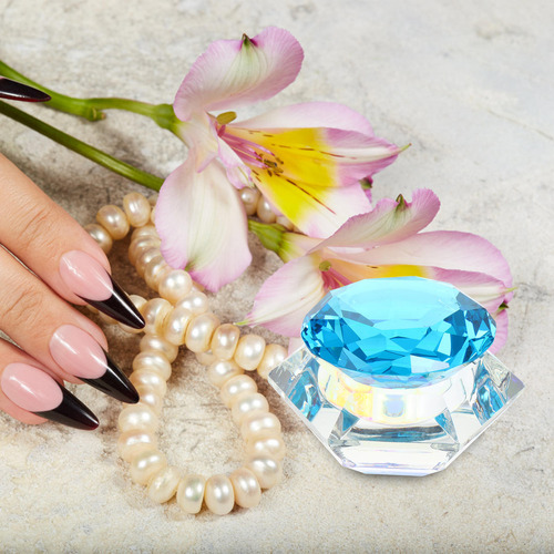 Polvo Líquido Para Manicura Nail Crystal Cup Con Tapa, 1 Uni