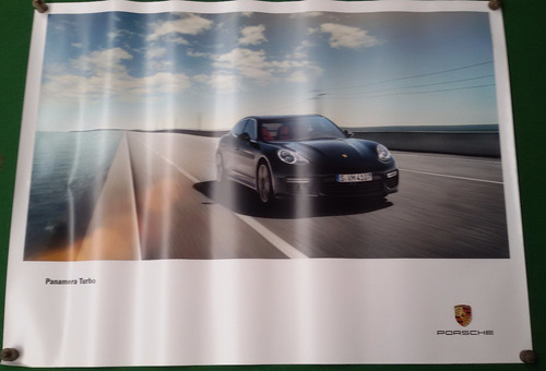 Poster Afiche Auto Porsche Panamera Turbo 2013 Original