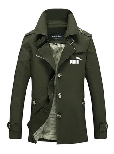 Imagen 5 de 8 de Gabardina De Moda Para Hombre Chaquetas Cortavientos De Otoñ