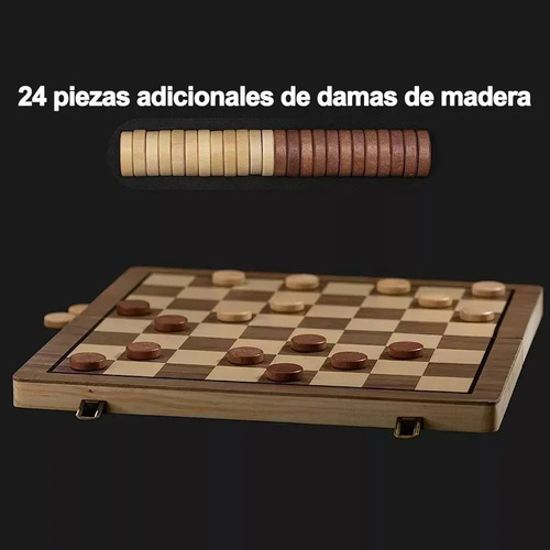 Banna Juego De Ajedrez Y Damas Magnético 2 En 1 , Juego De Estrategia Para Entrenar El Pensamiento Lógico, Tablero Plegable, 39 X 39 Cm.