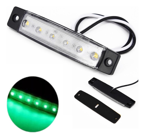 Luz De Navegação 6 Leds Barco Lancha Iate Náutica 9,5x2cm