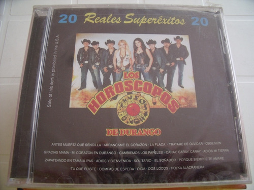 Cd Los Horoscopos De Durango 20 Reales Superexitos (Usado)