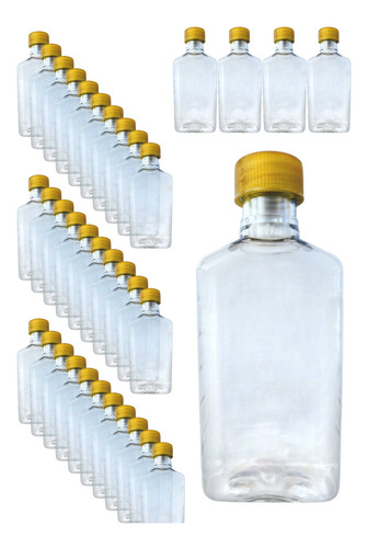Mini Botella Plastico 60ml Pack 100 Pzs Transparente