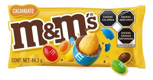 2 Pza Chocolate Con Leche M&m's Confitados Con Cacahuate 44.